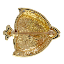 Load image into Gallery viewer, 14k Yellow Gold 0.02ctw Diamond Bright Polish Blowfish Pin
