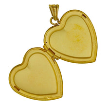Load image into Gallery viewer, 14k Yellow Gold Bright Polish Puffed Heart Open Locket Pendant