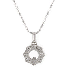 Load image into Gallery viewer, 18k White Gold 0.49ctw Diamond Floating Octagon Pendant