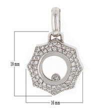 Load image into Gallery viewer, 18k White Gold 0.49ctw Diamond Floating Octagon Pendant
