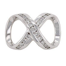 Load image into Gallery viewer, 14k White Gold 0.28ctw Diamond Floating Infinity Love Slide Pendant