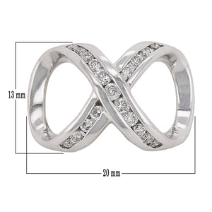 14k White Gold 0.28ctw Diamond Floating Infinity Love Slide Pendant