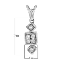 Load image into Gallery viewer, 14k Yellow &amp; White Gold 1/4ctw Diamond Deco Style Textured Pendant