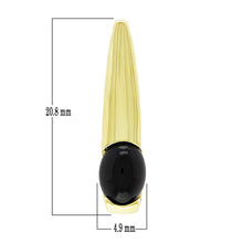 Load image into Gallery viewer, 14k Yellow Gold Black Onyx Oval Cabochon Modern Linear Pendant