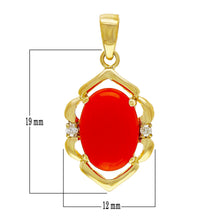 Load image into Gallery viewer, 14k Yellow Gold 0.05ctw Diamond &amp; Carnelian Oval Cabochon Pendant