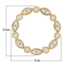 Load image into Gallery viewer, 14k Yellow Gold 1/2ctw Diamond Circle Eternity Love Floating Pendant