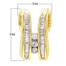 Load image into Gallery viewer, 14k Yellow Gold 1/2ctw Diamond Double Channel Slide Pendant