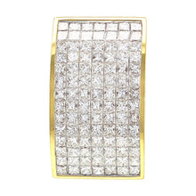 Load image into Gallery viewer, 18k Yellow Gold 2.40ctw Princess Cut Diamond Slide Pendant