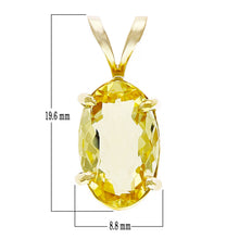 Load image into Gallery viewer, 18k Yellow Gold 3ctw Golden Beryl Oval Solitaire Double Bail Pendant