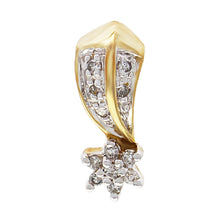 Load image into Gallery viewer, 10k Yellow Gold 0.20ctw Diamond Star Cluster Petite Pendant
