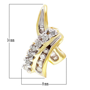 10k Yellow Gold 1/4ctw Diamond Floating Pendant