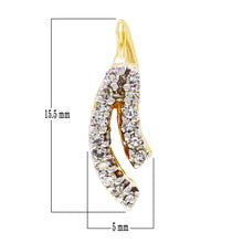 Load image into Gallery viewer, 10k Yellow Gold 0.12ctw Diamond Petite Lucky Bone Pendant