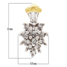 Load image into Gallery viewer, 10k Yellow Gold 0.10ctw Diamond Cluster Burst Petite Floating Pendant