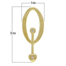 Load image into Gallery viewer, 14k Yellow Gold  Sparkling White Crystal Lucky Swing Pendulum Pendant