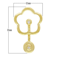 Load image into Gallery viewer, 14k Yellow Gold Sparkling Crystal Lucky Swing Pendulum Pendant