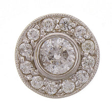 Load image into Gallery viewer, 14k White Gold 1/2ctw Brilliant Cut Diamond Halo Circle Floating Pendant