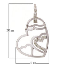 Load image into Gallery viewer, 14k White Gold 0.12ctw Diamond Hinge Heart Pendant w/ Open &amp; Close Bail