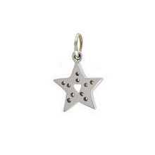Load image into Gallery viewer, 14k White Gold 0.10ctw Diamond Pave Lucky Star Pendant/Charm