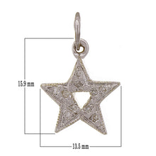 Load image into Gallery viewer, 14k White Gold 0.10ctw Diamond Pave Lucky Star Pendant/Charm