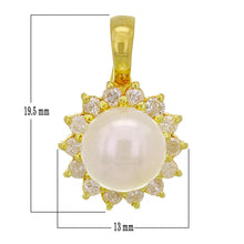 Load image into Gallery viewer, 14k Yellow Gold 8.50mm White Cultured Pearl &amp; 0.42ctw Diamond Pendant