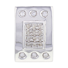 Load image into Gallery viewer, 14k White Gold 1/2ctw Brilliant Cut Diamond Slide Floating Pendant