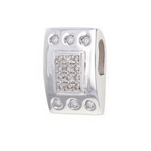 Load image into Gallery viewer, 14k White Gold 1/2ctw Brilliant Cut Diamond Slide Floating Pendant