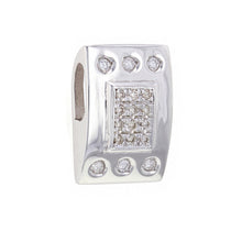 Load image into Gallery viewer, 14k White Gold 1/2ctw Brilliant Cut Diamond Slide Floating Pendant