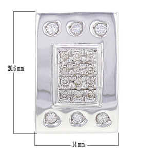 14k White Gold 1/2ctw Brilliant Cut Diamond Slide Floating Pendant