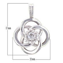 Load image into Gallery viewer, 14k White Gold 0.15ctw Diamond Solitaire Eternal Love Knot Pendant