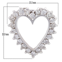 Load image into Gallery viewer, 14k White Gold 1 1/3ctw Diamond Cluster Heart Convertible Pendant/Pin