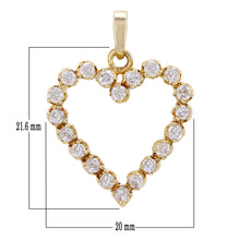 Load image into Gallery viewer, 14k Yellow Gold 1ctw Diamond Open Heart Eternity Pendant