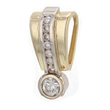 Load image into Gallery viewer, 14k Yellow Gold 0.85ctw Diamond Bezel Slide Pendant