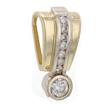Load image into Gallery viewer, 14k Yellow Gold 0.85ctw Diamond Bezel Slide Pendant