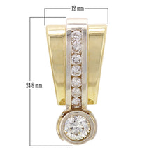 Load image into Gallery viewer, 14k Yellow Gold 0.85ctw Diamond Bezel Slide Pendant