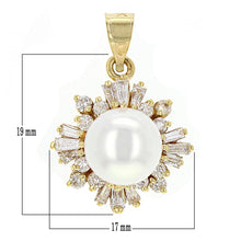 Load image into Gallery viewer, 14k Yellow Gold 1.24ctw Diamond &amp; 9.50mm White Cultured Pearl Pendant