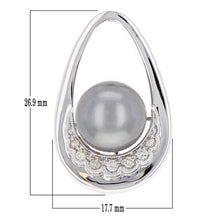 Load image into Gallery viewer, 14k White Gold 11.50mm Black Cultured Tahitian Pearl &amp; 0.15ctw Floating Pendant