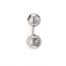 Load image into Gallery viewer, 14k White Gold 1/3ctw Diamond Two Stone Bezel Pendant
