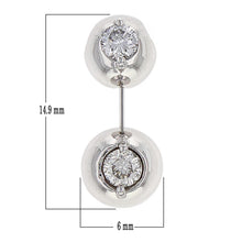Load image into Gallery viewer, 14k White Gold 1/3ctw Diamond Two Stone Bezel Pendant