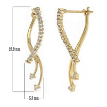 Load image into Gallery viewer, 14k Yellow Gold 1/3ctw Diamond Linear Waterfall Dangle Earrings