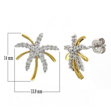 Load image into Gallery viewer, 14k Yellow Gold 1/3ctw Round Diamond Starburst Stud Earrings