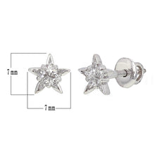 Load image into Gallery viewer, 14k White Gold 1/2ctw Diamond Lucky Star Stud Earrings