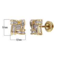 Load image into Gallery viewer, 14k Yellow Gold 1/2ctw Diamond Basket Stud Earrings