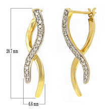 Load image into Gallery viewer, 14k Yellow Gold 1/3ctw Diamond Dangle Intertwine Ribbon Earrings