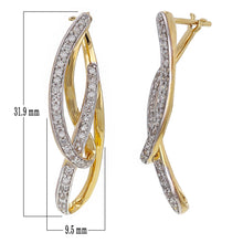 Load image into Gallery viewer, 14k Yellow Gold 1/2ctw Diamond Loop Dangle Earrings