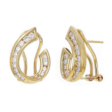 Load image into Gallery viewer, 14k Yellow Gold 0.58ctw Diamond Stud Earrings w/ Omega Backs