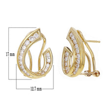 Load image into Gallery viewer, 14k Yellow Gold 0.58ctw Diamond Stud Earrings w/ Omega Backs
