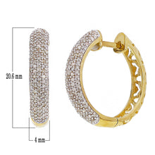 Load image into Gallery viewer, 14k Yellow Gold 0.85ctw Diamond Double Sided Hinge Hoop Earrings