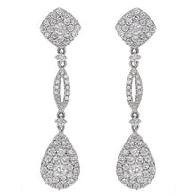 Load image into Gallery viewer, 14k White Gold 1 3/4ctw Diamond Pear Dangle Earrings
