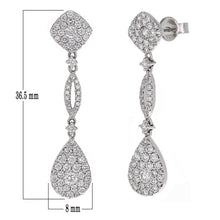Load image into Gallery viewer, 14k White Gold 1 3/4ctw Diamond Pear Dangle Earrings