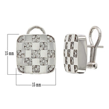 Load image into Gallery viewer, 14k White Gold 1.82ctw Diamond Checkerboard Earrings w/Omega Backs